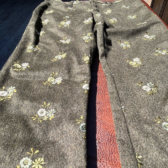 Moschino Womens Vintage Wool Pants with Flower Details - Size XS - Picture 3 of 9